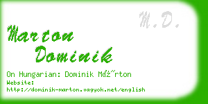 marton dominik business card